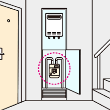 集合住宅のガスメーター設置場所